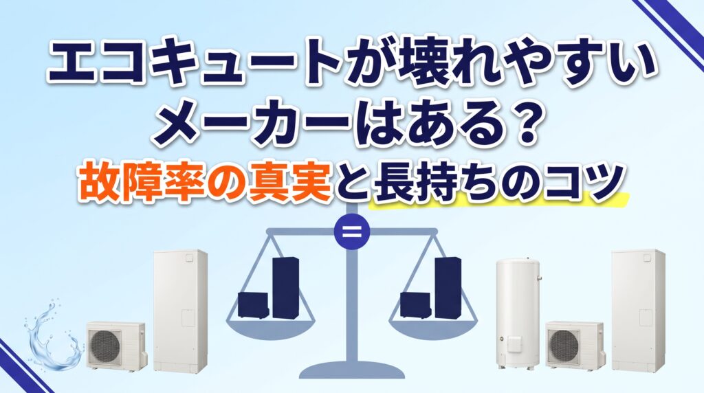 エコキュートが壊れやすいメーカーはある？故障率の真実と長持ちのコツ
