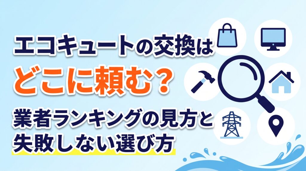 エコキュートの交換はどこに頼む？業者ランキングの見方と失敗しない選び方